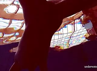 martina's tight pussy in blue bikini underwater