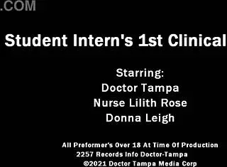 student intern donna leigh spreads in dr tampa's clinical exam