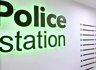 Petite Colombian Slut Flashes and Gets Fucked in Police Station Until Caught