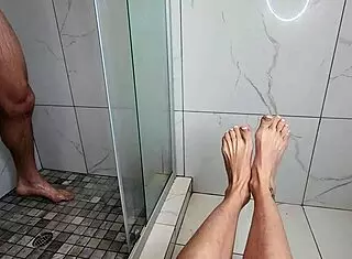 Sexy young 18+ milf teasing my cock with her sexy feet and toes