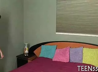 Barely legal teen with small tits fucking mature guy in mobile porn