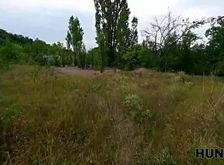 Sexy Russian Girlfriend Cheats Outdoors