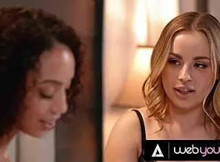 Lonely petite 18+ Alexis Tae finds emotional comfort in passionate sex with PAWG roommate Anna Claire Clouds