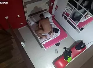 cuckold watches girlfriend get creampied by black guy on camera.