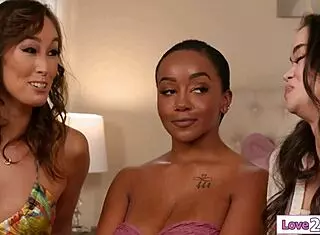 Intriguing encounter with asian stepmom and stepaunt