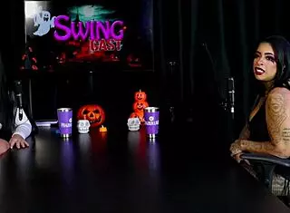 morena boldly demonstrates sloppy blowjob on toy leaving it drenched - marcelly melo sheer red