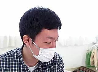 Japanese step-father, surprise your virgin step-son with tight pussy escort creampie in missionary!