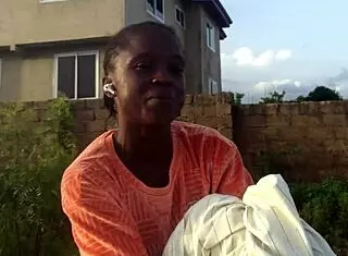 Crazy bitch, why keep folding clothes while twerking like that?