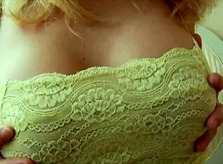 Blonde coed Eliana spreads legs in solo session, fingering her shaved pussy while posing doggystyle.