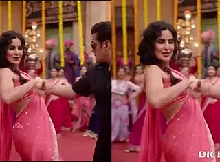 Katrina Kaif's boobs shake in slow motion jumps.