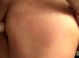 Teen strips and deepthroats big cock in wild threesome with busty manager