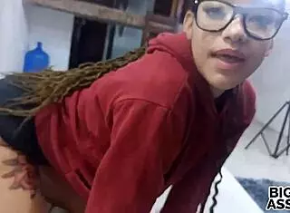 stepsister turned 18 asks for first porn video she's addicted to anal sex with creamy pussy xvideos big ass