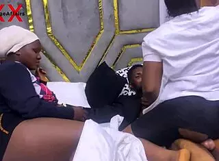 I feel so horny fucking my big ass stepdaughter when her big boobs teen friend joins in wet doggystyle