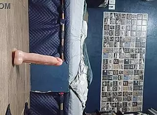 18 year old girl next door helps stranger cum in bathroom. She squirts like fountain on him with anal toys dildo doggystyle.