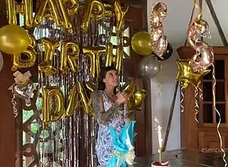 Whoa, best birthday with huge cock filling my ass with milk – total spoiler alert! 😈🍆