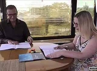 Dialogic-Provocative Boris Schwarz, how does this teen 18+ student seduce her teacher into secret fucking with blowjob, cunilingus, missionary, and cumshot swallow?