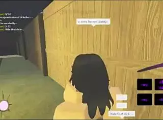 Latina gets filled by monster BBC in Roblox session.