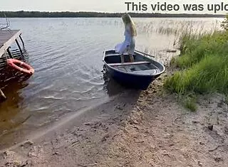 Detailed Outdoor Adventure With Attractive Blonde Wearing Fishnet Attire