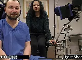 freshman yasmine woods gets mandatory hitachi orgasm from doctor tampa, spreading shaved pussy with toys and fingering in hospital.