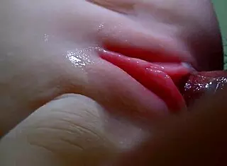 Double penetration toy action on shaved pussy and asshole with fuck doll