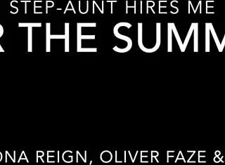 Curvy Step-Aunt Hires Nephew For Summer Job With Blowjob Riding And Doggystyle In Office