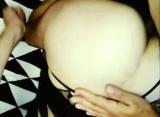 Beautiful amateur takes huge cock in ass missionary style