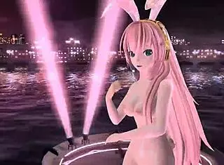 I adore hatsune miku rin luka in full nude bunny costumes with big tits and juicy ass
