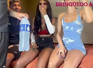 Four Horny Friends Swap Partners With Blonde And Brunette In Bisexual Interracial Orgy