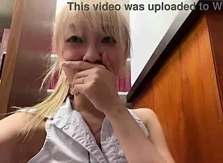 Watch This Asian Girl Masturbate In Library Next To Unsuspecting Reader - Shocking Exhibitionist Clip!