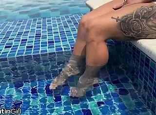 i'm povlatingirl as beautiful colombian latina milf silvana lee in the pool delivering the ultimate fuck with tits sucking ass riding and wet pussy action