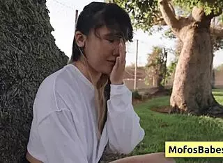 sexy and hot asian teen 18+ reveal her natural big boobs to her friend outdoors tomie tang charles dera