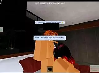 i'm getting fucked on the hidden side of roblox as a rough slut with blowjob and creampie action