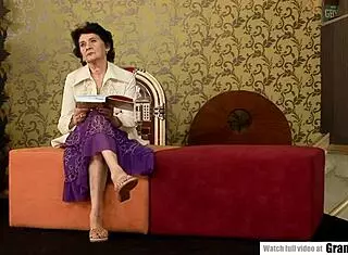 Very Old Hairy Pussy Gets Pounded Hard by Young 18+ Stud in Comic Granny Action.