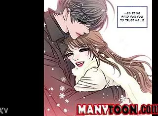 cinderellas man follows young asian girlfriend into outdoor doggystyle sex with big cock friend in comic style