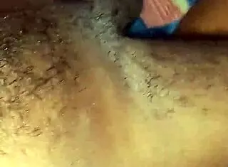 masturbating with BBC lover in sensual interracial session