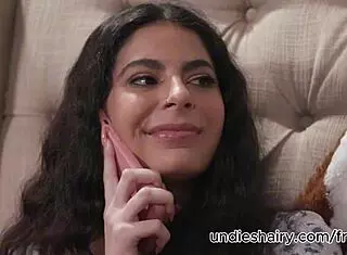 Sexy teen 18+ with juicy hairy pussy tempts nudist neighbor into wet blowjob ride. 😏💦