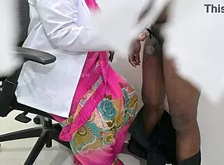 indian lady doctor feels strong desire checking patient dick