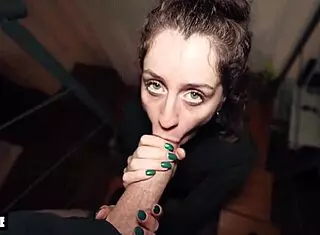 next door girl swallows every single drop of cum