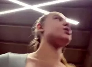 Hey that crazy gym session turns into hardcore fucking with big tits bbw getting wild orgasms