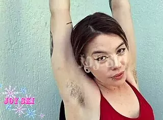 my step sister shaved my armpits in a way that really turned me on, with that barefoot fetish and lesbian kissing on the outdoor bed
