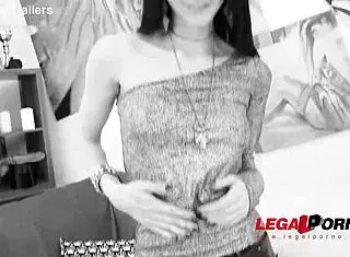 crazy sexy Crystal Greenvelle takes 3 cocks in ass with jerk off