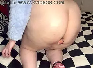 Curvy Slut Tests New Glass Dildo in Anal Play with Ass to Mouth and Humiliation Vibes