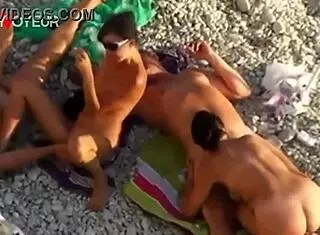 Nude Beach Swingers Foursome With Wife Exchange And Pussy Fucking Outdoors!