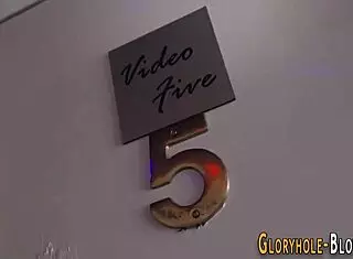 Slut Ass Rides Huge Black Cock Gloryhole Style!