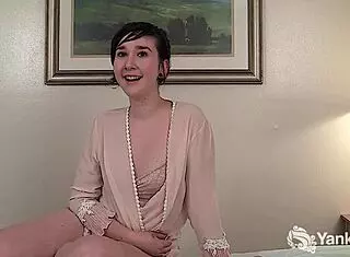 Artemis strips lingerie for artful orgasm with wet pussy fingering and squirting on swollen clit.