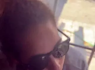 Lightskin ebony slut little 18+ step-sister giving blowjob in front of window gets cum on her face