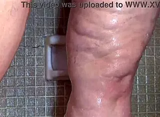 feeling so turned on by this big juicy fat ass white bbw milf in the shower, her huge pussy lips dripping wet with natural tits flashing