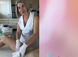 Russian Bombshell Reveals Shaved Tight Pussy with Blue Eyes and Small Waist