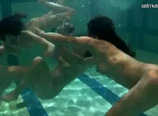 hey ivetta, katka, and barbara, ready for some hot underwater lesbian fun?