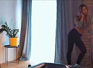 Wow Her Body Is Amazing Skinny Whore In Yoga Webcam Session With Intense Moves